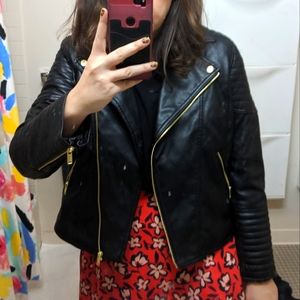 H&M Faux Leather Biker Jacket XL